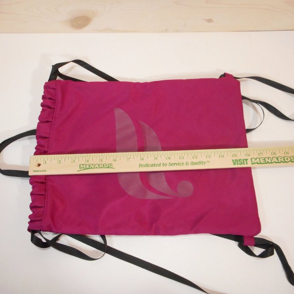 Fabletics Raspberry Quilted Cinch Drawstring Backpack Workout Gym Bag - Picture 3 of 10